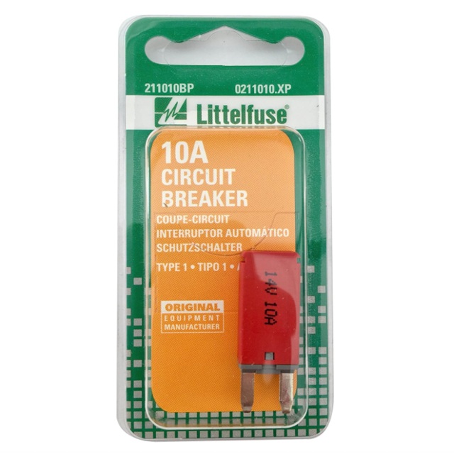 LITTELFUSE 0211010.XP IND.CONT.CIRCUIT BREAKER 10A AUTO RESET