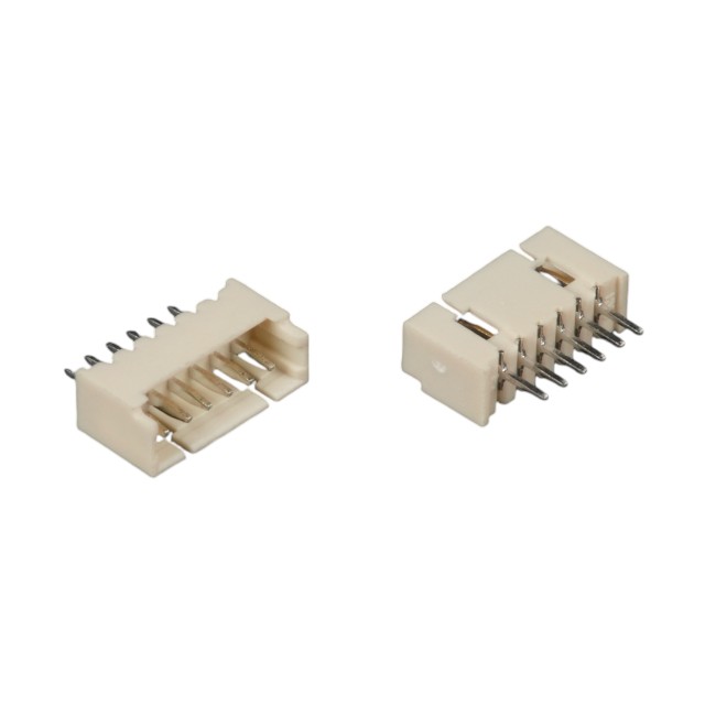 CONNECTOR HEADER 1.25MM 6P MALE V/T BEIGE - 1.25MM-6P-MALE-S-BEIGE