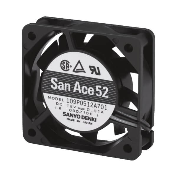 FAN 52x52x15mm 24V 0.11A 2.64W 6800RPM - 109P0524A701-