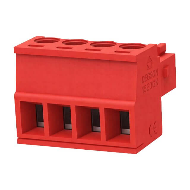 DEGSON 15EDGK-3.81-04P-16-00ZH TERM.BLK.3.81MM 4P FEMALE RED
