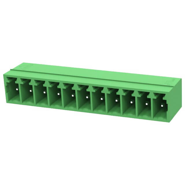 TERM.BLK.3.81MM 11P 90C MALE GREEN CLOSED - 15EDGRC-3.81-11P-14-00AH