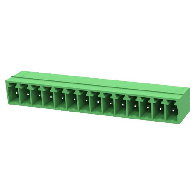 TERM.BLK.3.81MM 14P 90C MALE GREEN CLOSED - 15EDGRC-3.81-14P-14-00AH