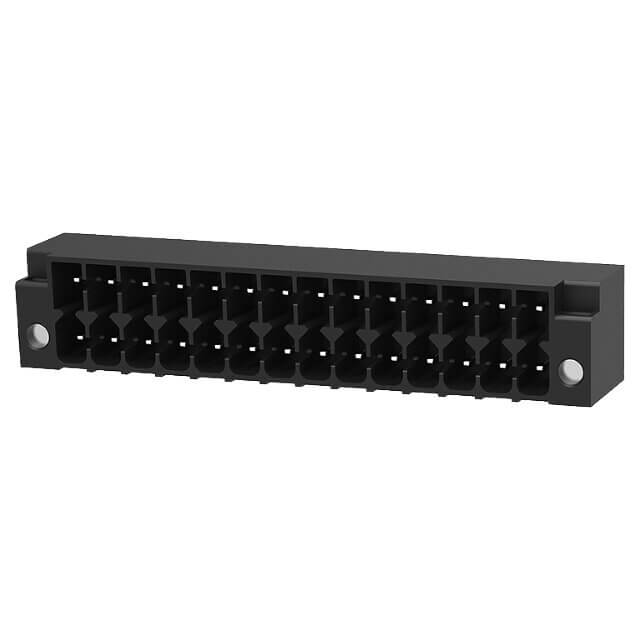 15EDGRHCM-THR-3.5-28P - TERM.BLK.3.50MM 28PIN (2x14) THT R/A MALE BLACK