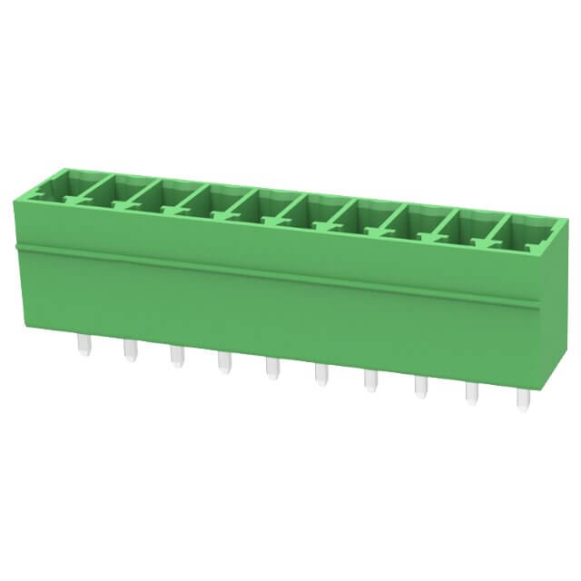 DEGSON 15EDGVC-3.5-10P-14-00AH TERM.BLK.3.50MM 10P 180C MALE GREEN CLOSED