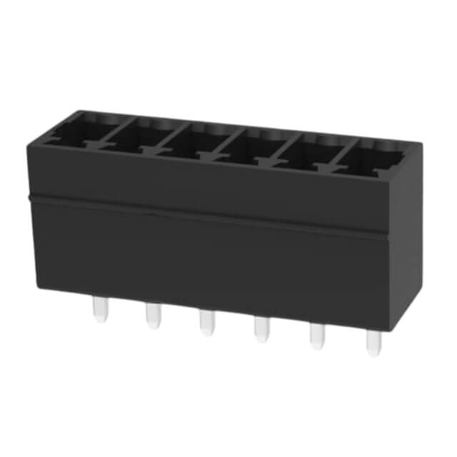 TERM.BLK.3.5MM 6P 180C MALE BLACK CLOSED BOX - 15EDGVC-THR-3.5-06P-13-1