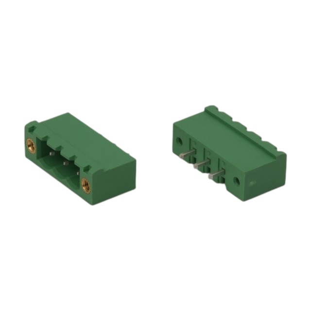 TERM.BLK.5.00MM 3P MALE GREEN PANEL MOUNT - 1777086