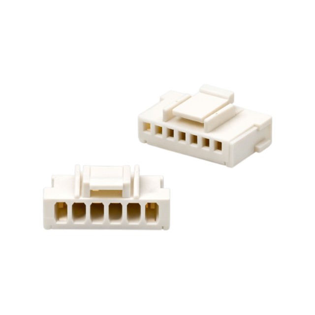 CON.T.B.2.50MM 6P 180C FEMALE LOCKED WHITE - 2640S06 A1