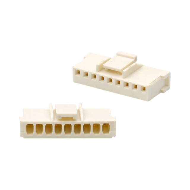 CON.T.B.2.50MM 9P 180C FEMALE LOCKED WHITE - 2640S09 A1