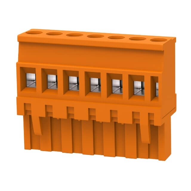 TERM.BLK.5.08MM 7P 180C FEMALE ORANGE - 2EDGKA-5.08-07P-15-00AH