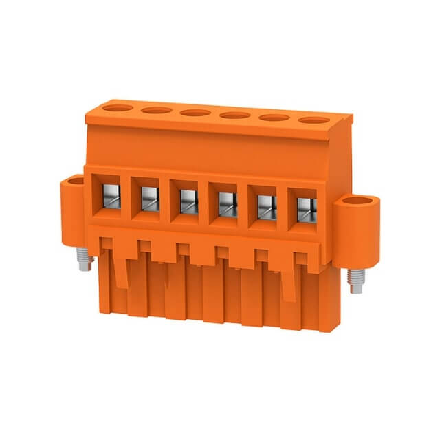 TERM.BLK.5.08MM 6P 180C FEMALE ORANGE - 2EDGKAM-5.08-06P-15-00AH