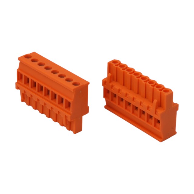 TERM.BLK.5.08MM 8P 180C FEMALE ORANGE - 2EGTKA-5.08-08P-15-100AH