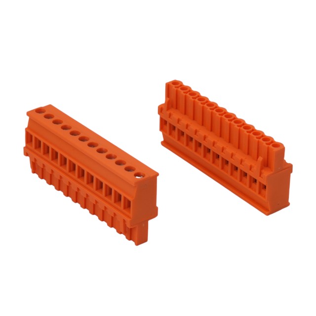 TERM.BLK.5.08MM 12P 180C FEMALE ORANGE - 2EGTKA-5.08-12P-15-100AH