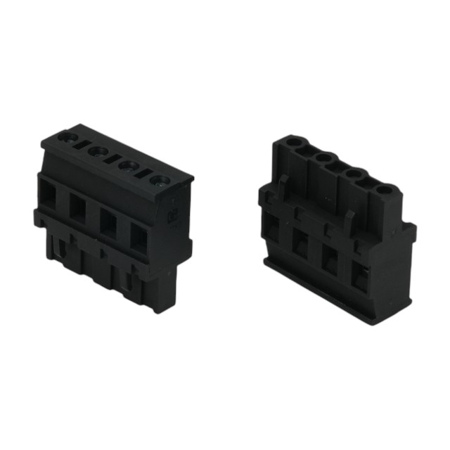 TERM.BLK.7.62MM 4P 180C FEMALE BLACK