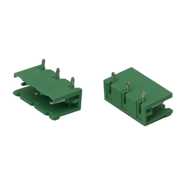 2EGTR-7.62-03P-14-00AH - TERM.BLK.7.62MM 3P 90C MALE GREEN OPEN