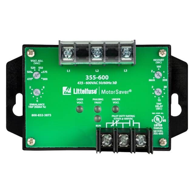 LITTELFUSE 355600 IND.CONT.3-PHASE VOLT MON/ 475-600V/ AD