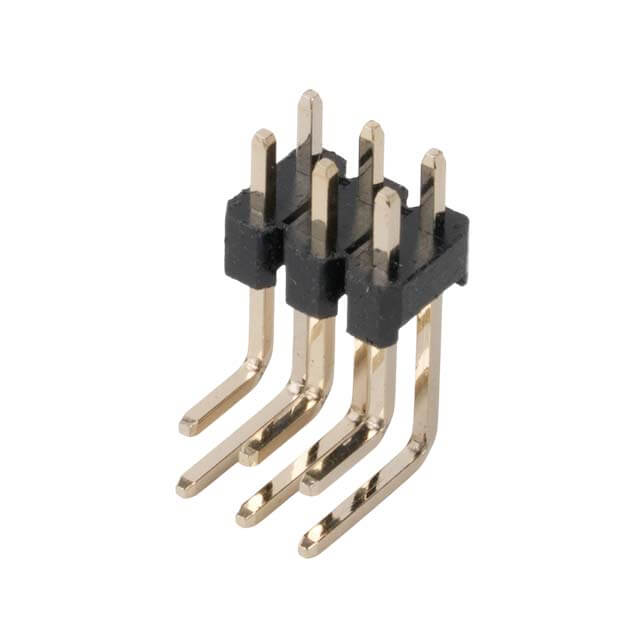 PIN HEADER 6PIN(2x3) 2.54mm THT R/A 3X3X6.9MM - 5PH1RDA25-203G0NNBL3X3X6