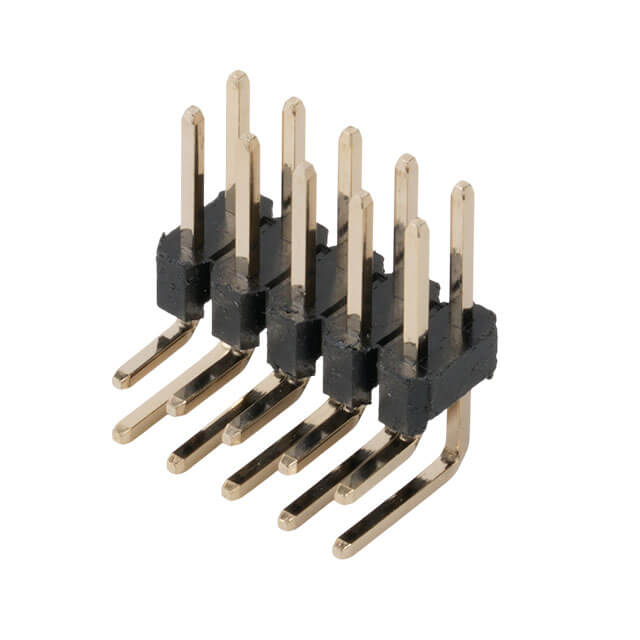 PIN HEADER 10PIN(2x5) 2.54mm THT R/A 6X3X3.7MM - 5PH1RDA25-205G0NNBL6X3X3