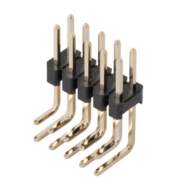 PIN HEADER 10PIN(2x5) 2.54mm THT R/A 6X3X7MM - 5PH1RDA25-205G0NNBL6X3X7