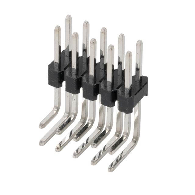 PIN HEADER 10PIN(2x5) 2.54mm THT R/A 6X3X7MM - 5PH1RDA25-205T0NNBL6X3X7