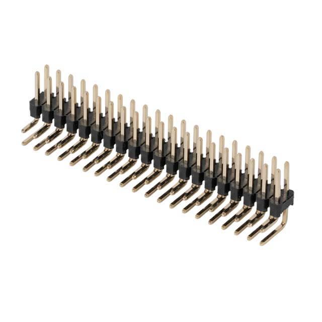 PIN HEADER 40PIN(2X20) 2.54mm THT R/A 6X3X3.7MM - 5PH1RDA25-220G0NNBL6X3X3