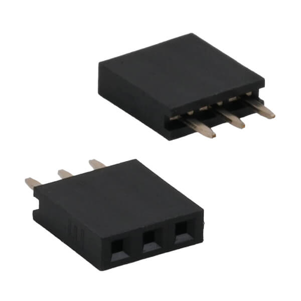 FEMALE HEADER 3PIN(1x3) 2.54mm THT V/T TRAY - 5PS1SDA85-103G0NNNAL-00