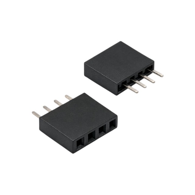 FEMALE HEADER 4PIN(1x4) 2.54mm THT V/T TRAY - 5PS1SDA85-104G0NNNAL-00