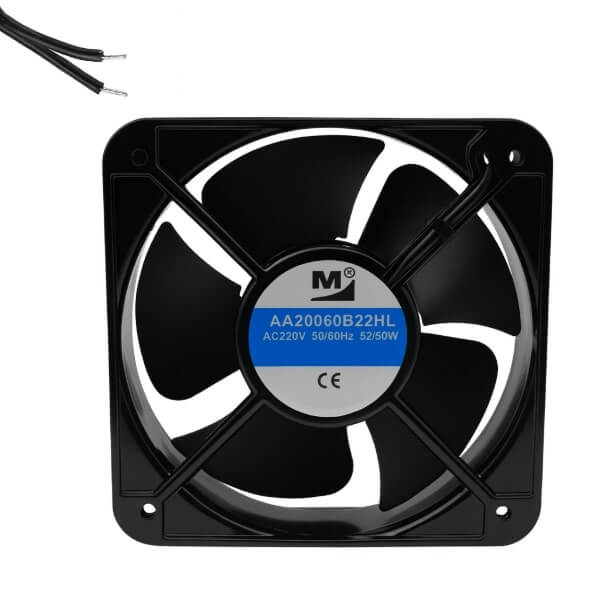 FAN 200x200x60MM 220V 0.27A 37W 2800RPM BB 2WIRE - AA20060B22HL