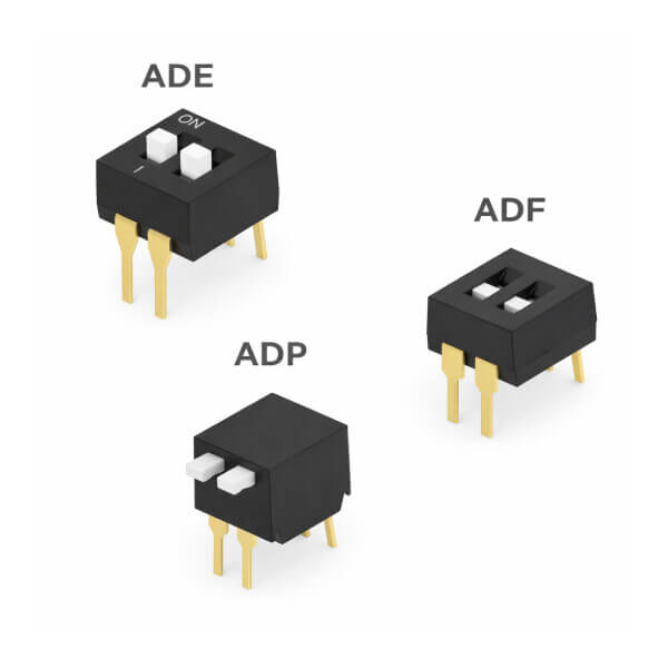 TE CONNECTIVITY ADP0804 SWITCH DIP 8 Pos. SPST 25mA 24VDC THT R/A