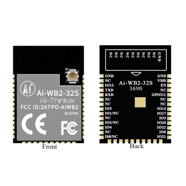 AI THINKER AI-WB2-32S-BLOFN4-IPEX MODULE WIFI+BLUETOOTH 5.0 32MBIT IPEX CONNECTOR