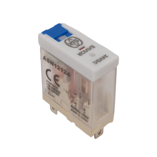 SAVIOR OTM. ASN12124 TEK KONTAK RÖLE 12A 24VDC LEDLİ