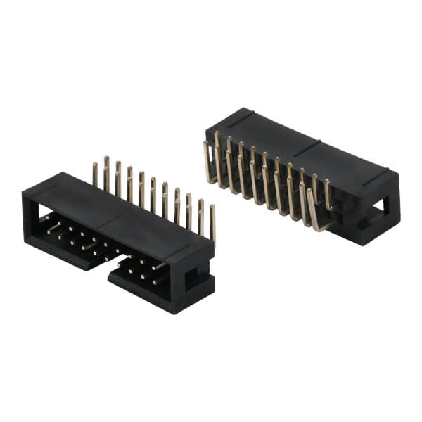 BOX HEADER 20PIN(2x10) 2.54mm THT R/A MALE BLACK - BH-2X10-2.54-R