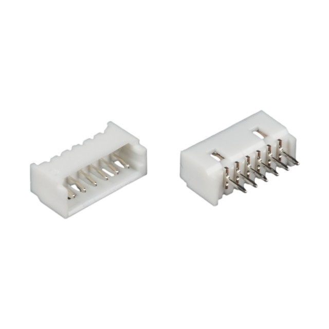 CONNECTOR HEADER 1.25MM 6P MALE V/T WHITE - CH-1.25MM-6P-MALE-W