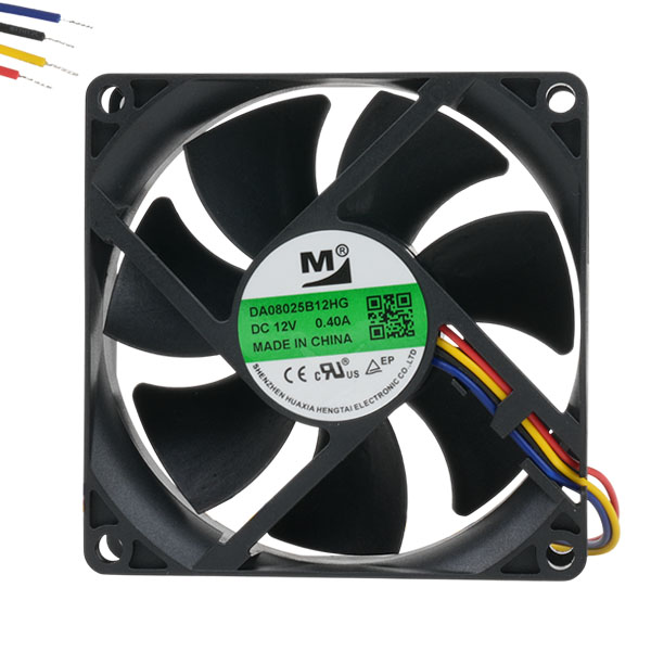 FAN 80x80x25MM 12V 0.40A 4.80W 3500RPM 4 WIRE - DA08025B12HG
