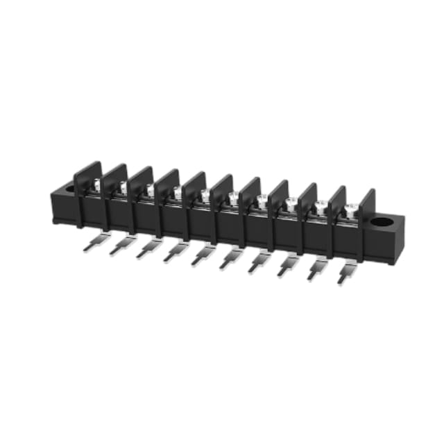 TERM.BLK.7.62MM 10P 90C BARRIER TERMINAL BLACK - DG25R-A-10P-13-00AH