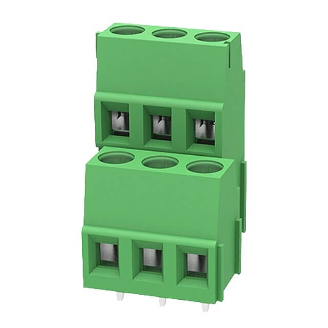 DEGSON DG500A-5.08-06P-14-100AH TERM.BLK.5.00MM 6PIN(2X3) PCB TYPE GREEN