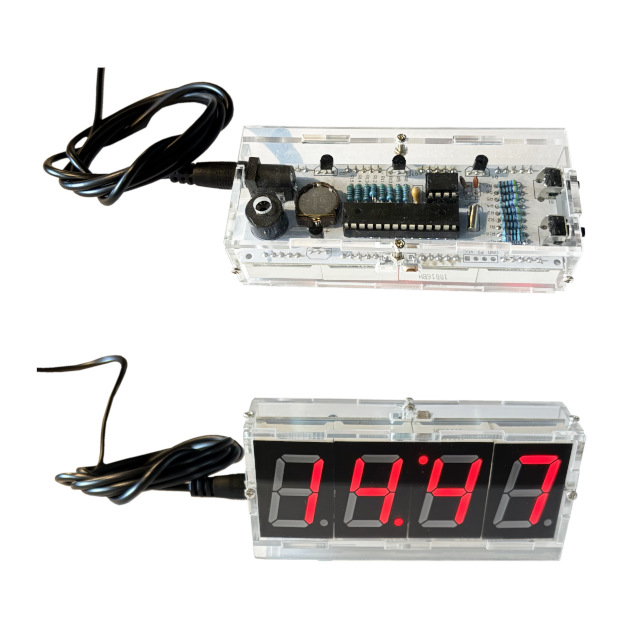 OZD-ARDUINO DIY KIT DIGITAL CLOCK R RED LED DISPLAY CLOCK AND THERMOMETER