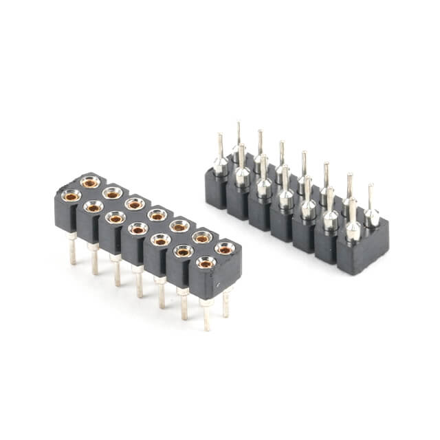 FEMALE HEADER 14PIN(2X7)2.54mm THT V/T MACHINE PIN - DS1002-01-2X7V13-JK