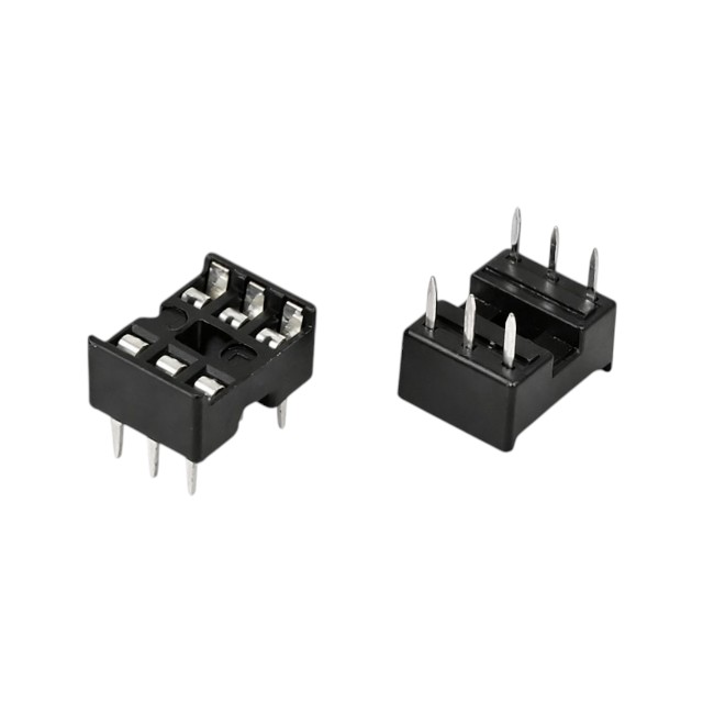 IC-SOCKET 6PIN DUAL WIPE 0.3"(7.62MM) CONNFLY - DS1009-06AT1NX-0A2