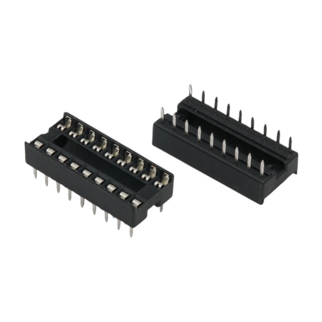 IC-SOCKET 18PIN DUAL WIPE 0.3"(7.62MM) CONNFLY