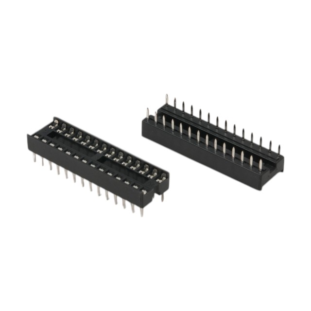 IC-SOCKET 28PIN DUAL WIPE 0.3"(7.62MM) CONNFLY - DS1009-28AT1NS-0A2