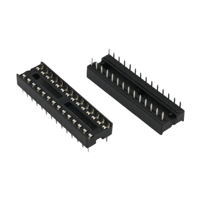 IC-SOCKET 28PIN DUAL WIPE 0.3"(7.62MM) CONNFLY - DS1009-28AT1NS-2A2