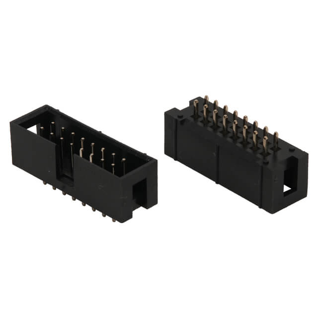 DS1013-16SSIB1 - BOX HEADER 16PIN(2x8) 2.54mm THT V/T MALE BLACK
