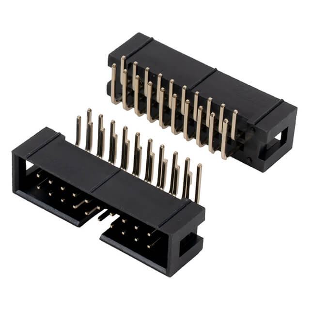 BOX HEADER 20PIN(2x10) 2.54mm THT R/A MALE BLACK - DS1013-20RSIB