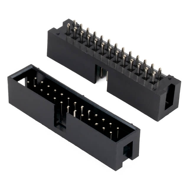 BOX HEADER 26PIN(2x13) 2.54mm THT V/T MALE BLACK - DS1013-26SSIB1