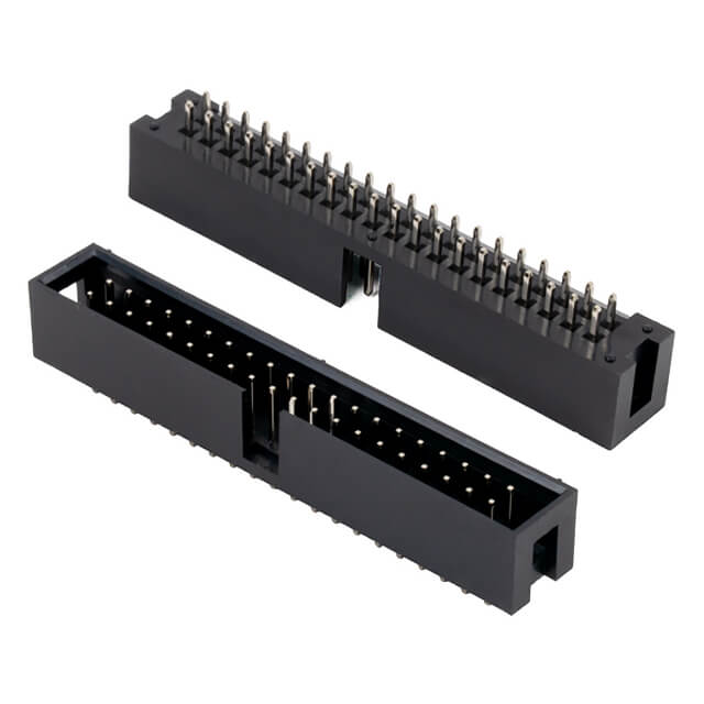 BOX HEADER 40PIN(2x20) 2.54mm THT V/T MALE BLACK - DS1013-40SSIB1-B-0