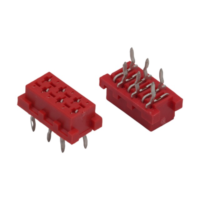 MICRO MATCH THT V/T 6PIN(2x3) 2.54mm FEMALE RED - DS1015-04-06R6XB