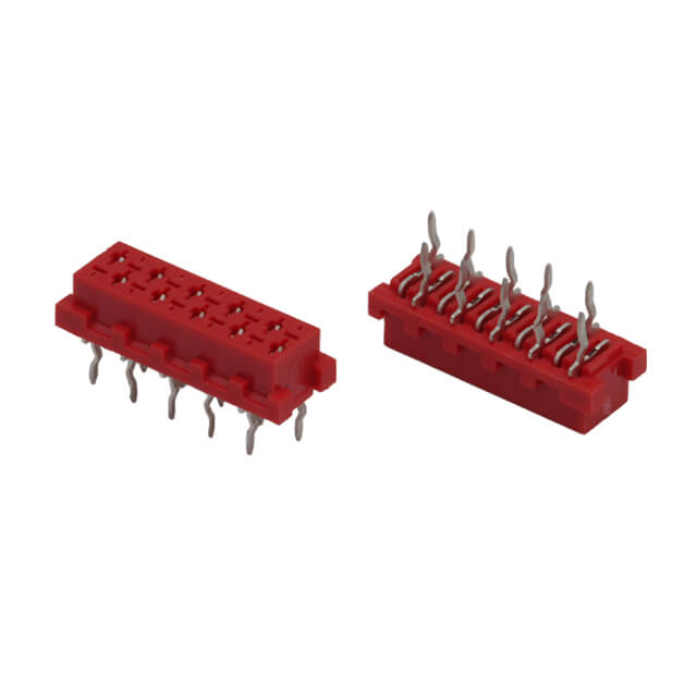 MICRO MATCH THT V/T 10PIN(2x5) 2.54mm FEMALE RED