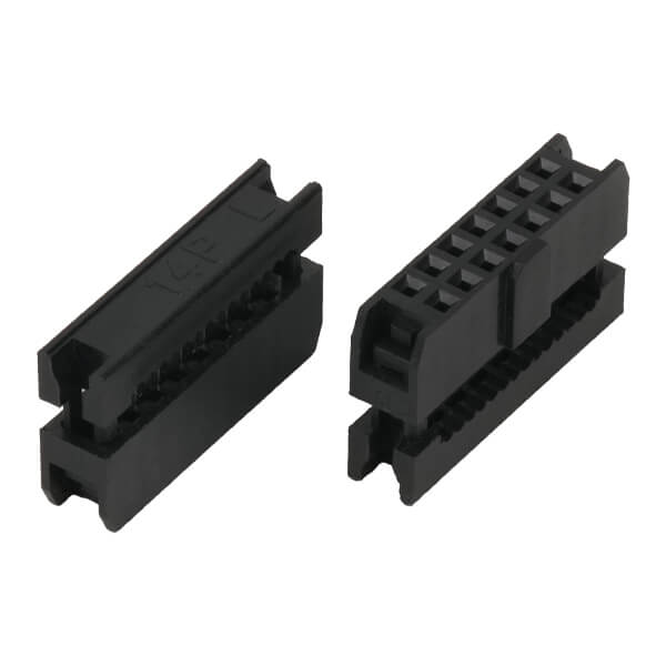CONNECTOR IDC 14PIN (2x7) 180C BLACK CONNFLY WITH
