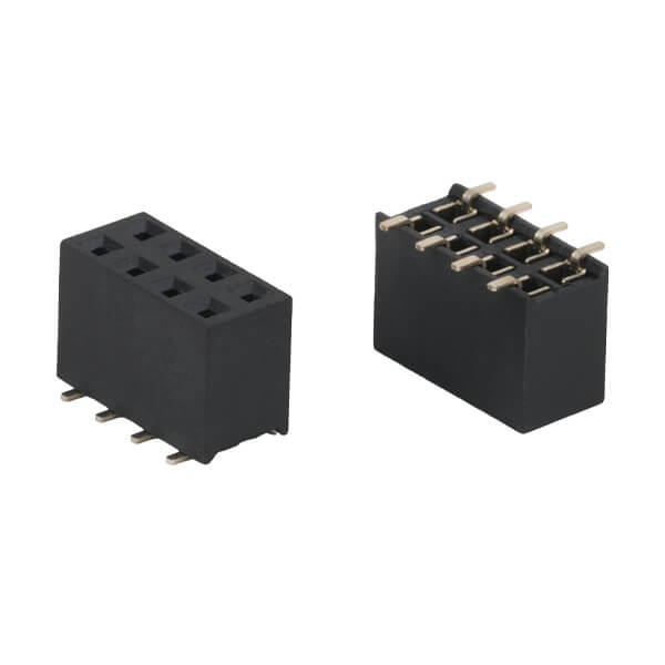 FEMALE HEADER 8PIN(2x4) 2.54mm SMT V/T TUBE