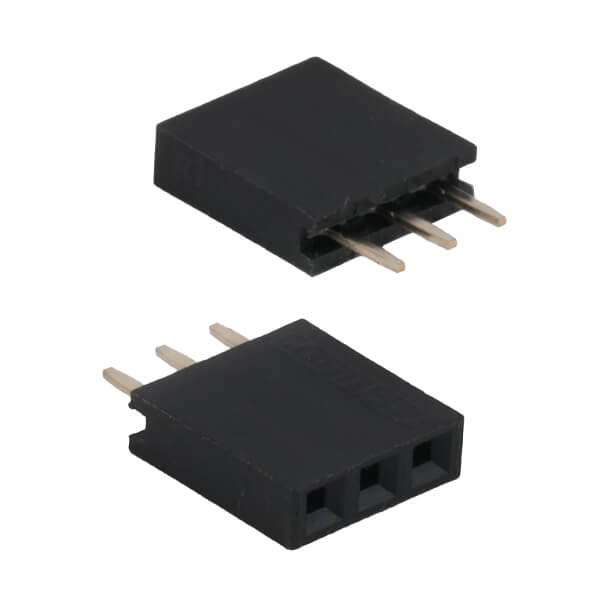 FEMALE HEADER 3PIN(1x3) 2.54mm THT V/T - DS1023-1X3S21